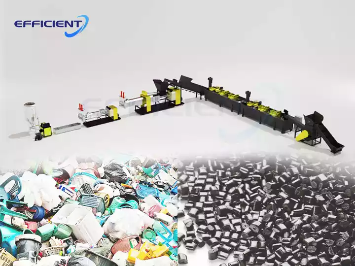 PP PE flake recycling line