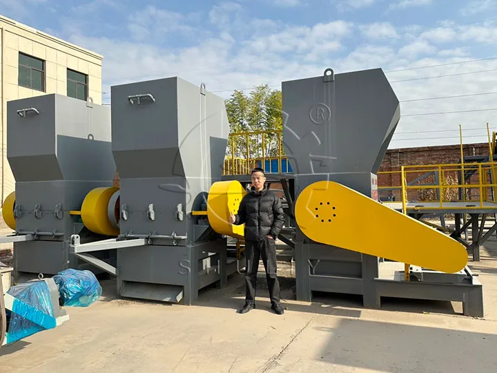 plastic waste shredder machine