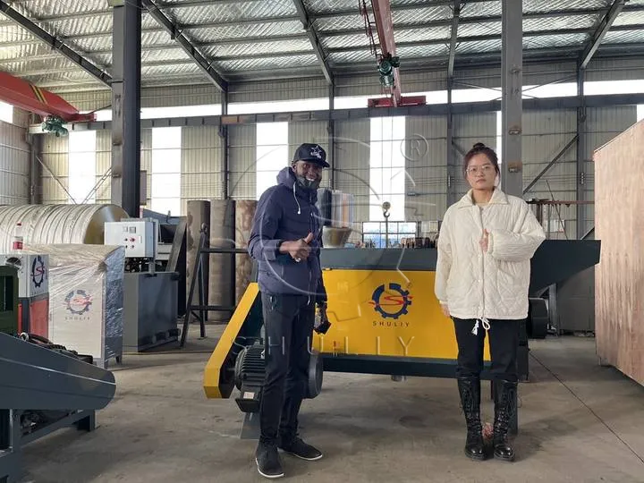 client in plastic pelletizing line factory