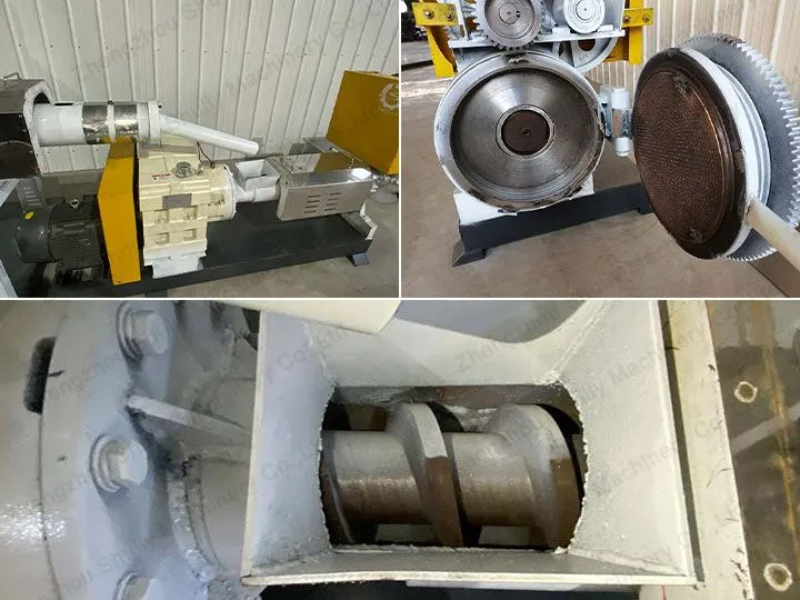 Estructura de la máquina para fabricar pellets de plástico.