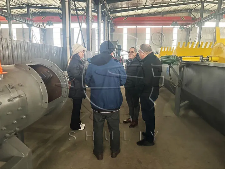 clients in plastic film recycling plant