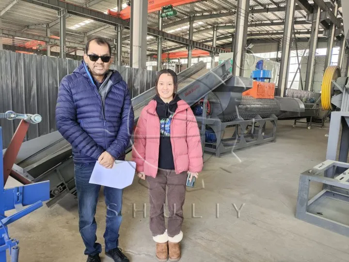 client visit PET bottles recycling machine