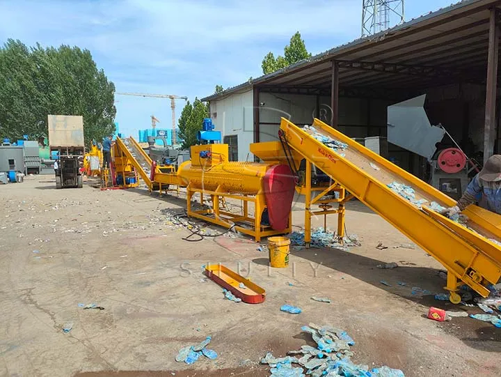 máquina de reciclagem de garrafas plásticas usadas