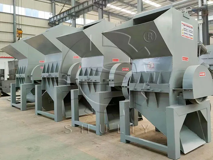 waste plastic crushing machine in plant